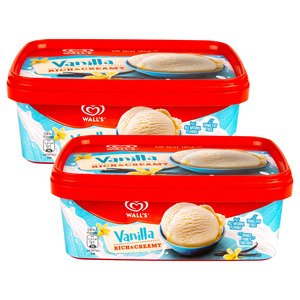 Walls Ice Cream Vanilla 2X1liter