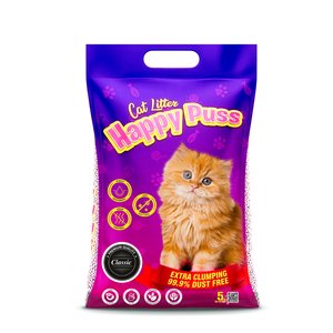 Happy Puss Extra Clumping Unscented Bentonite Cat Litter Classic 5 L
