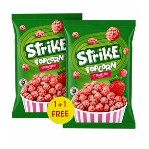 Strike Popcorn Strawberry Flavour Twin Pack 1+1 Free