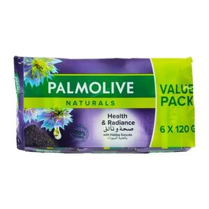Palmolive Naturals Health & Radiance Habba Saouda Bar Soap 120 Gr Pack Of 6