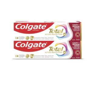 Colgate Total Active Protection Plus Cavity Plus Erosion Defense Fluoride Toothpaste, 75 Ml Pack Of 2