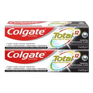 Colgate Total Cavity Protection Charcoal Toothpaste Black 75 Ml Pack Of 2