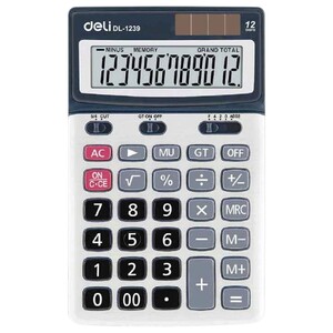 Deli Calculator 12 Digits Silver Dl-1239