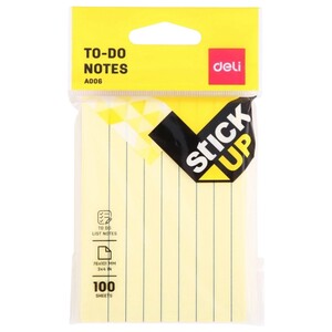 Deli To-Do Notes 76X101mm 3X4 100 Sheets A006