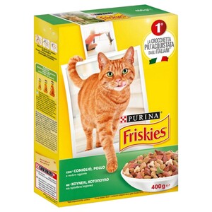 Purina Friskies Adult Dry Cat Food Rabbit Chicken & Vegetables 400G