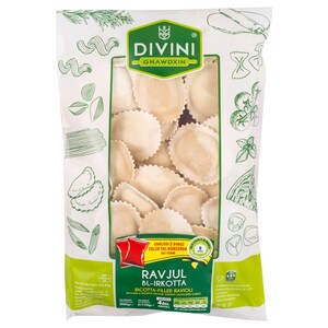 Divini Ghawdxin Ravioli With Ricotta + Maltese Tomato Sauce With Garlic 925G