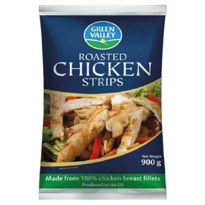 Green Valley Frozen Roasted Chicken Strips 900G