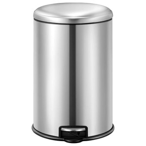 Eko Serene Pedal Bin Silver 12L