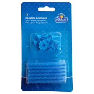 The Party Cube Birthday Cake Candles Spiral 12 Pieces