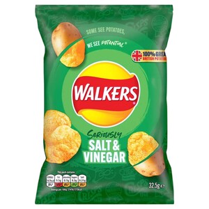 Walkers Potato Crisps Salt & Vinegar 32.5G