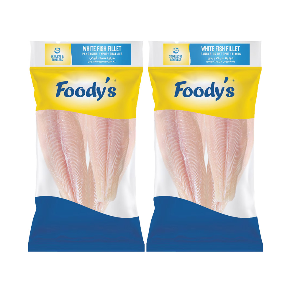 Foody's	Frozen Pangasius Fish Fillet 30% 1Kg x2