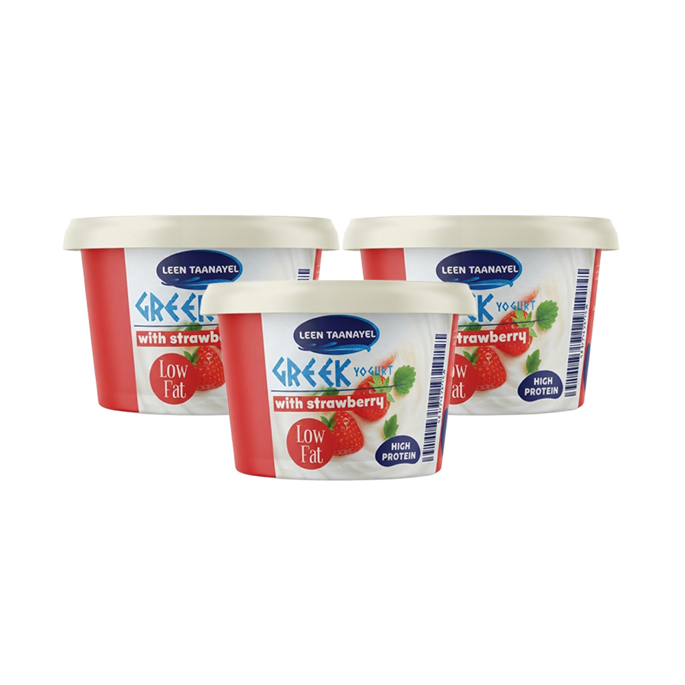 Leen Taanayel Greek Yogurt Low Fat Strawberry 150G x3