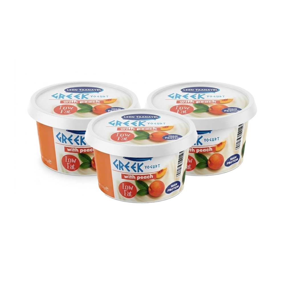 Leen Taanayel Greek Yogurt Low Fat Peach 150G x3